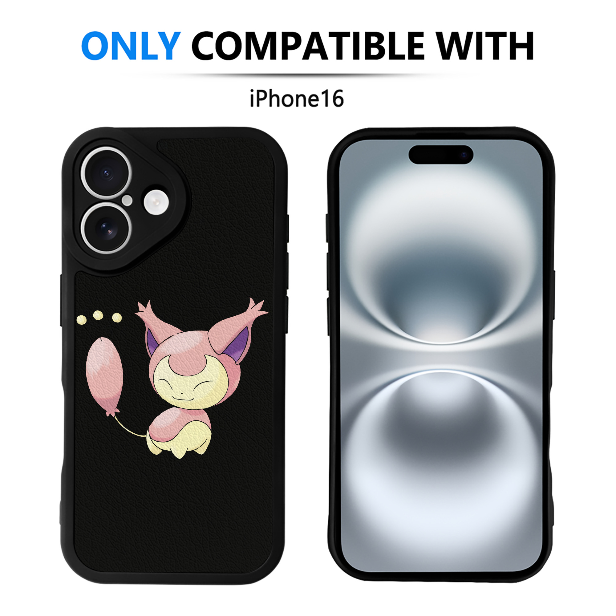 （画像用） ポケットモンスター Pokémon 【iPhone 16シリーズ対応】シリコンスマホケース（レザー調） 材質：シリコン